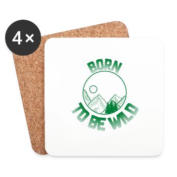 Born Wild Outdoor Adventure - Coasters (set of 4) - white - Front