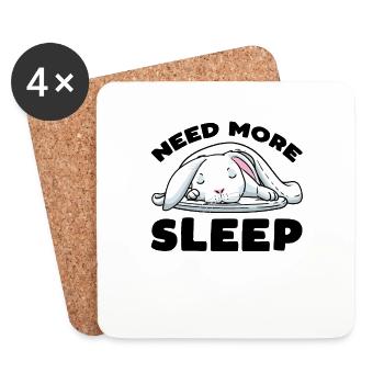 White Rabbit Rabbit - Coasters (set of 4) - white - Front