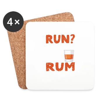 Fun Running Drink Runners Running Je pensais - Dessous de verre (lot de 4) - blanc - Devant