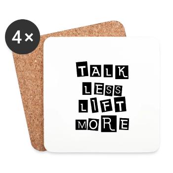 Talk Less Lift More 5 - Coasters (set of 4) - white - Front