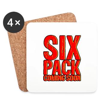 Six Pack Coming Soon 17 - Coasters (set of 4) - white - Front