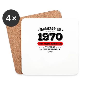 Fabricado Em 1970 100% Piezas Auténticas, - Dessous de verre (lot de 4) - blanc - Devant