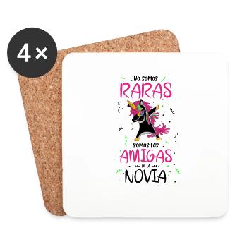 No Somos Raros Somos Los Amigas Del Novia - Dessous de verre (lot de 4) - blanc - Devant