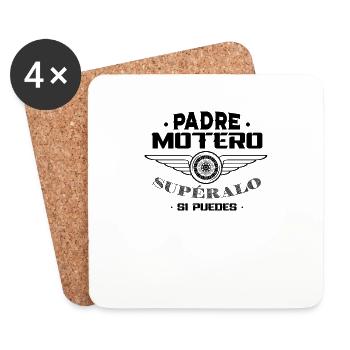 Padre Motero Supéralo Si Puedes - Dessous de verre (lot de 4) - blanc - Devant