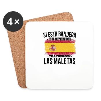 Si Esta Bandera Te Ofende Te Ayudo Con Las Maletas - Dessous de verre (lot de 4) - blanc - Devant