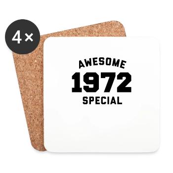 Funny Birthday Awesome Special 1972 - Coasters (set of 4) - white - Front