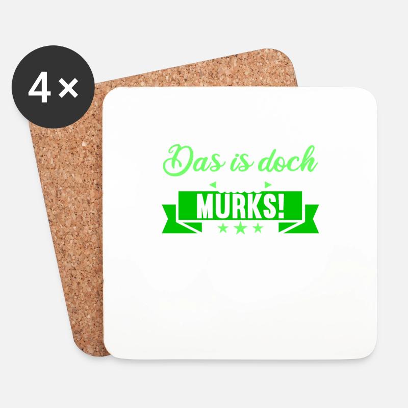 Sächsischer Dialekt Sachsen Sächsische Sprüche - Untersetzer (4er-Set) - Weiß