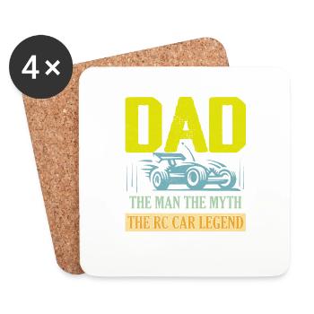 Dad The Man The Myth The RC Car Legend Remote Cont - Untersetzer (4er-Set) - Weiß - Vorne