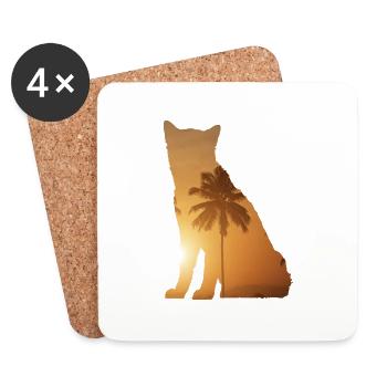 Summer beach - Akita - Coasters (set of 4) - white - Front
