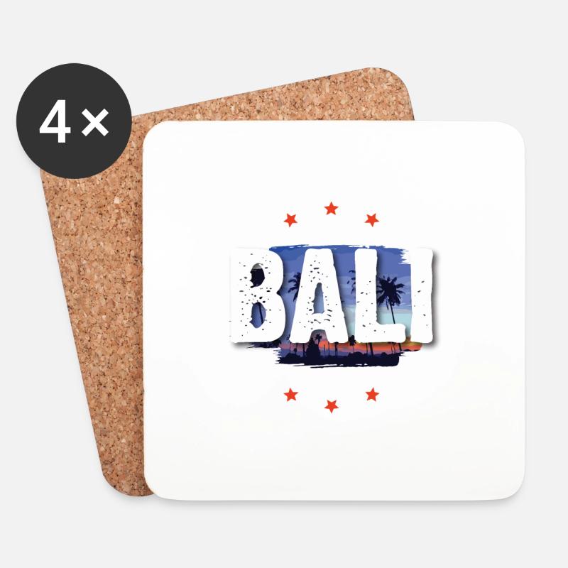 Bali - Untersetzer (4er-Set) - Weiß