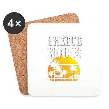 Mode Grèce - Dessous de verre (lot de 4) - blanc - Devant