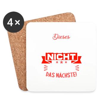 Dieses Problem will ich nicht zeig mir das nächste - Untersetzer (4er-Set) - Weiß - Vorne