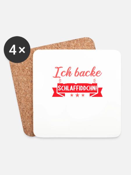Sächsischer Dialekt Sachsen Sächsische Sprüche - Untersetzer (4er-Set) - Weiß