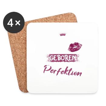 40. Geburtstag 40 Jahre Perfektion Prinzessin 1982 - Untersetzer (4er-Set) - Weiß - Vorne