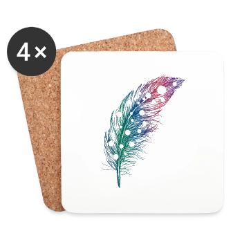 Rebondir - Dessous de verre (lot de 4) - blanc - Devant