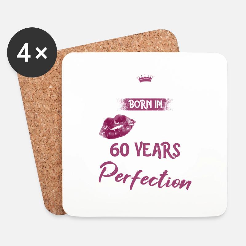 60. Geburtstag 60 Jahre Perfektion Prinzessin 1963 - Untersetzer (4er-Set) - Weiß