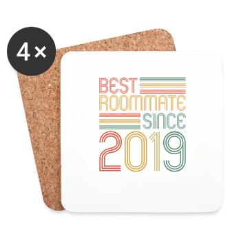 Best roommate since 2019 love your roomates - Untersetzer (4er-Set) - Weiß - Vorne