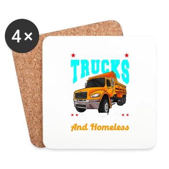 Without Trucks You Would Be Hungry Naked Homeless - Untersetzer (4er-Set) - Weiß - Vorne