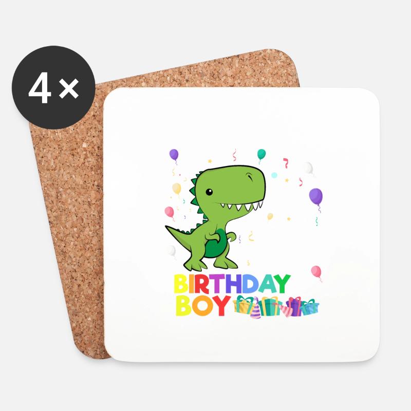 Rawr I'm 6 Cute Dinosaur Birthday Gift - Untersetzer (4er-Set) - Weiß