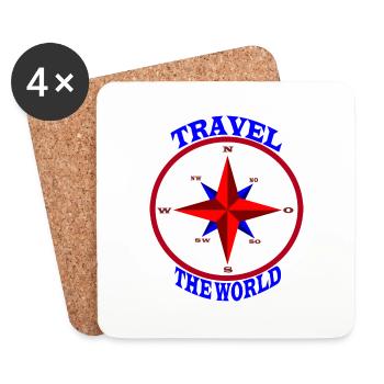 Travel - Untersetzer (4er-Set) - Weiß - Vorne