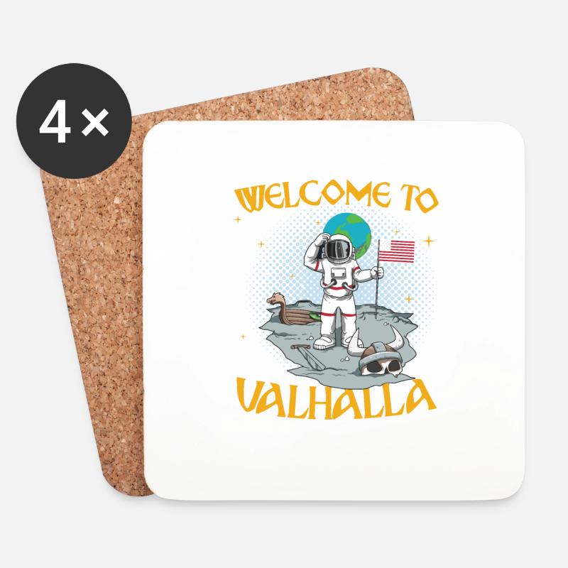 Welcome to Valhalla - Untersetzer (4er-Set) - Weiß