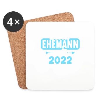 Beste Ehefrau Bester Ehemann seit 2022 - Untersetzer (4er-Set) - Weiß - Vorne