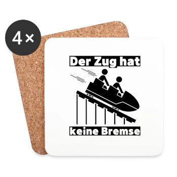 Der Zug hat keine Bremse Mallorca 2022 Party Malle - Untersetzer (4er-Set) - Weiß - Vorne