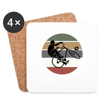 Cycling ball - Coasters (set of 4) - white - Front