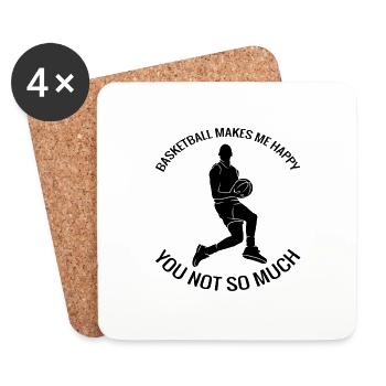 Club de basket-ball Amateurs de basket-ball Joueurs de basket-ball - Dessous de verre (lot de 4) - blanc - Devant