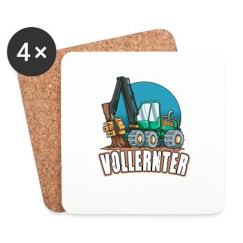 Vollernter - Untersetzer (4er-Set) - Weiß - Vorne