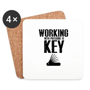 Burglar Locksmith Locking Technician Design - Coasters (set of 4) - white - Front