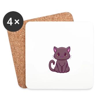 Cats Are My Favorite People - Coasters (set of 4) - white - Front