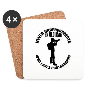 Photographer Camera Photographers Photography funny - Coasters (set of 4) - white - Front