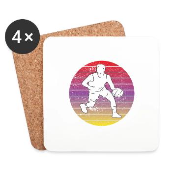 Basketball Basketball Lovers Basketball Club - Coasters (set of 4) - white - Front