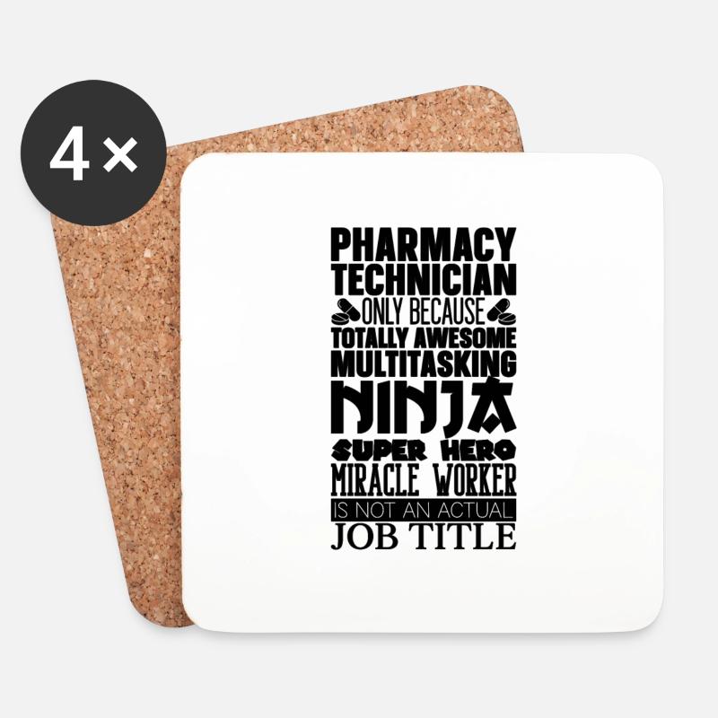 Apothekentechniker Techniker Apotheke Geschenkidee - Untersetzer (4er-Set) - Weiß