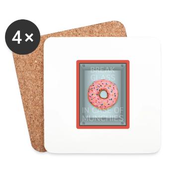 Cravings for donut - Coasters (set of 4) - white - Front