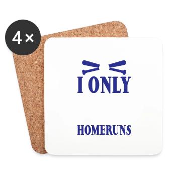 I Only Hit Homeruns 3 - Coasters (set of 4) - white - Front