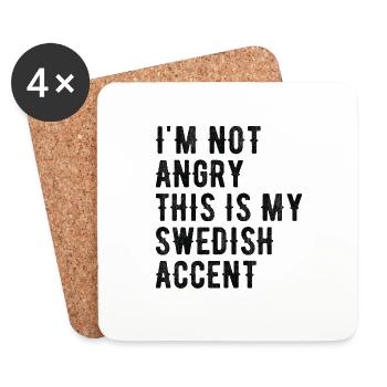 I'm not evil, my Swedish accent - Coasters (set of 4) - white - Front