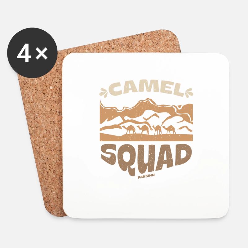 Camel Squad - Untersetzer (4er-Set) - Weiß