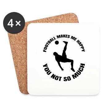 Football Footballer Football Coach Football Player - Coasters (set of 4) - white - Front