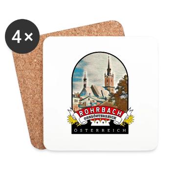 Oberösterreich Rohrbach Österreich Souvenir - Untersetzer (4er-Set) - Weiß - Vorne