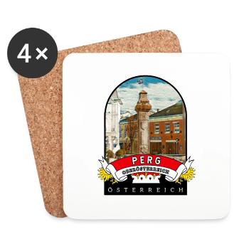 Oberösterreich Perg Österreich Souvenir - Untersetzer (4er-Set) - Weiß - Vorne
