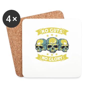 Skull - Coasters (set of 4) - white - Front