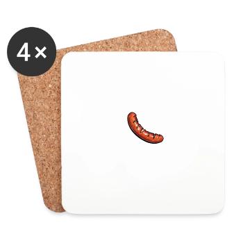 Auftrags Griller Design für alle Profi Griller - Untersetzer (4er-Set) - Weiß - Vorne