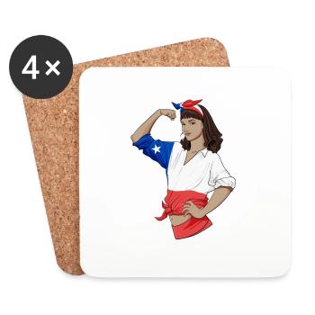 Chile Girl Unbreakable I Chile Heritage I Chile - Untersetzer (4er-Set) - Weiß - Vorne