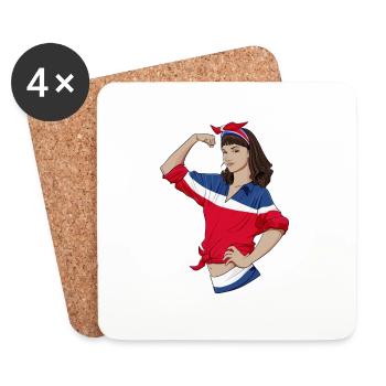Costa Rica Girl Unbreakable I Heritage Costa Rica - Untersetzer (4er-Set) - Weiß - Vorne
