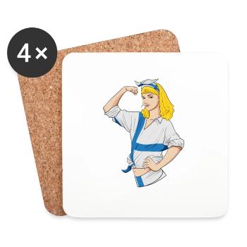 Fille finlandaise incassable I Héritage finlandais I - Dessous de verre (lot de 4) - blanc - Devant