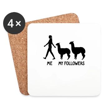 I Mean Followers Alpaca Lover Lama Lover - Coasters (set of 4) - white - Front