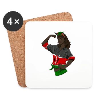 Kenyan Girl Unbreakable I Kenyan Heritage I Kenya - Untersetzer (4er-Set) - Weiß - Vorne