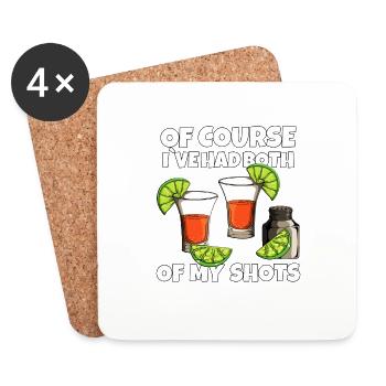 Tequila Spruch Trinker trinken Alkohol Fan - Untersetzer (4er-Set) - Weiß - Vorne